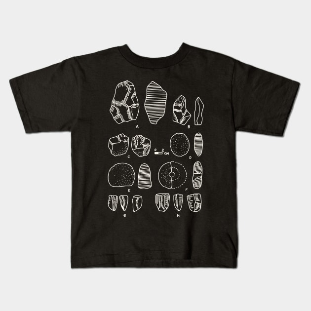 Archeology Stone Collection - Paleontology and Anthropology Kids T-Shirt by isstgeschichte